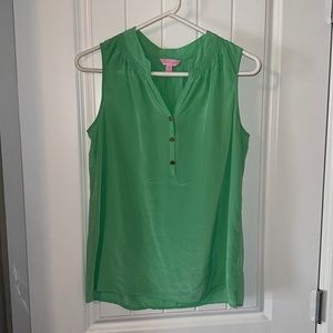 Lilly Pulitzer sleeveless shirt size M green